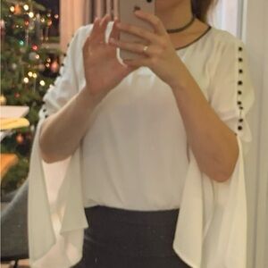 Vince Camuto White Top with Black Trim